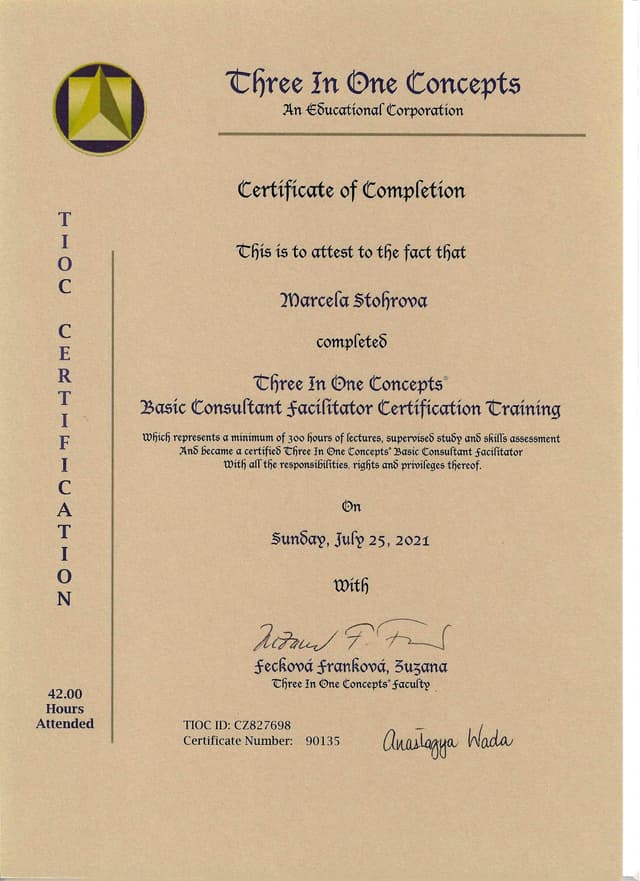 Certifikát 1