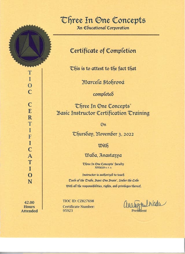 Certifikát 2
